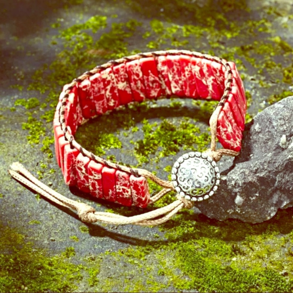 Chakra Bracelet Natural Stone Beaded Wrap Bangle